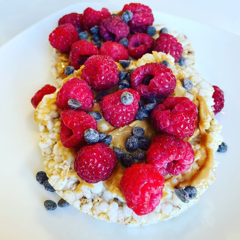 Rice Cake Fruit Pizza; gluten-free and dairy-free recipes by Elena McCown, LLC a health coach in Franklin, TN          